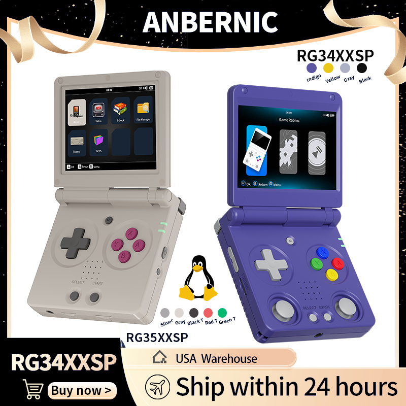 Retro Gaming N64 - Anbernic RG34XXSP RG35XXSP Перекидная портативная игровая