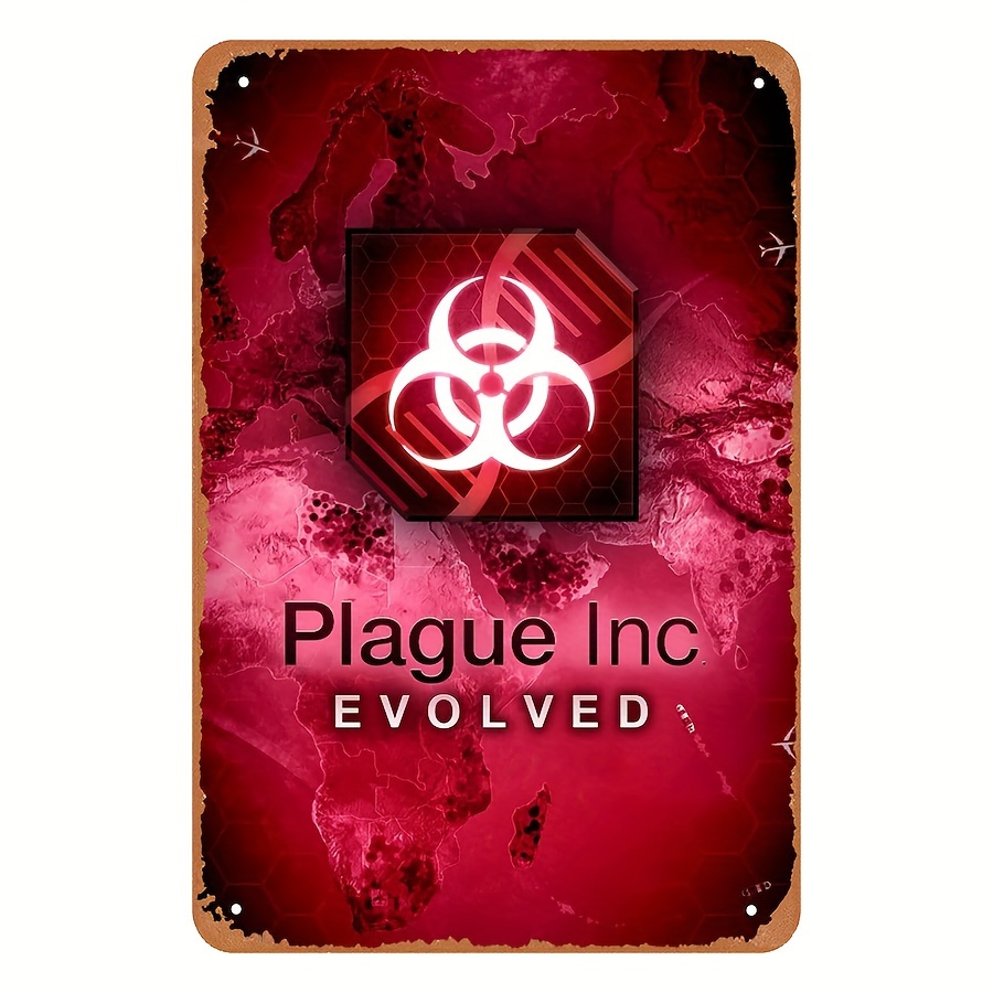 Retro Gaming Decor - Винтажная металлическая табличка в стиле Plague