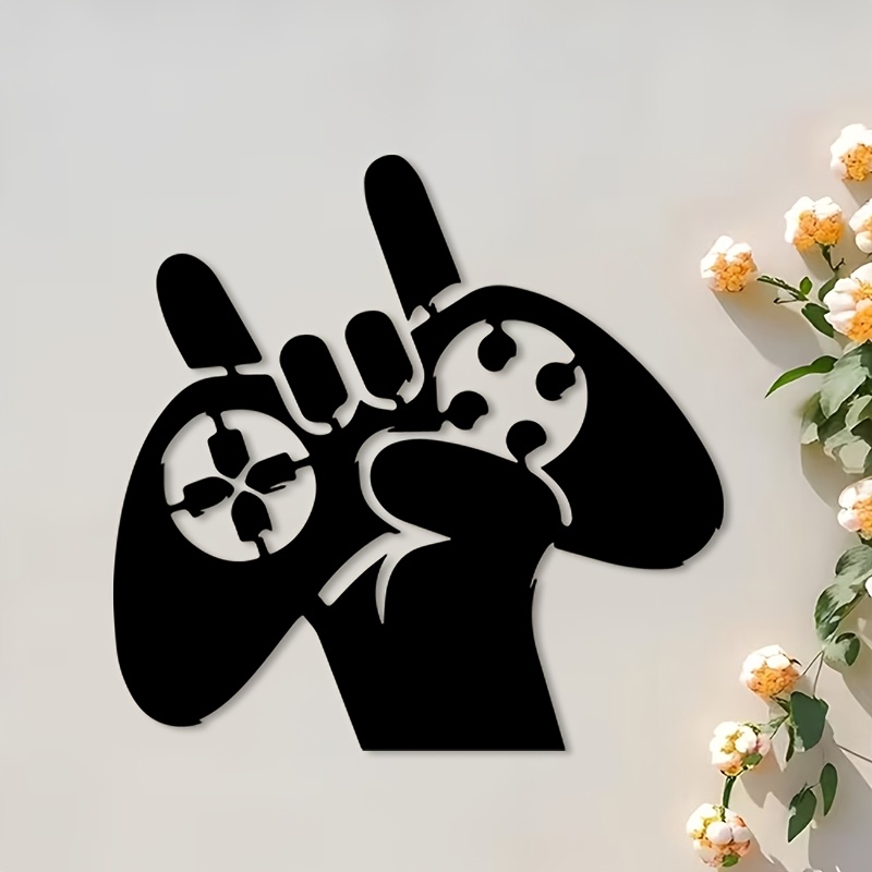 Retro Gaming Decor - Ретро-декор: металлическая настенная статуэтка-контроллер для геймерской