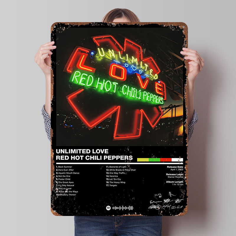 Retro Gaming Unlimited - Металлический постер Red Hot Chili Peppers