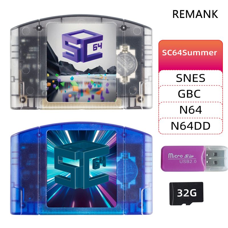Retro Gaming N64 - REMANK 5000-в1 SC64Summer SC64 игровая карта