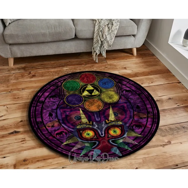 Retro Gaming Zelda - Круглый ковер с символом Zelda в
