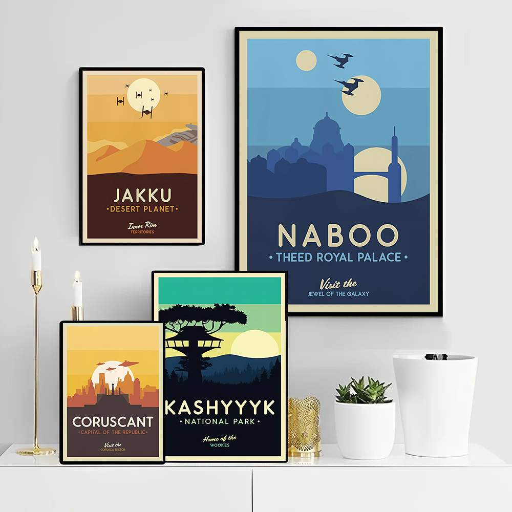 Retro Gaming Wallpaper - Ретро-постер в стиле научной фантастики: Путешествие