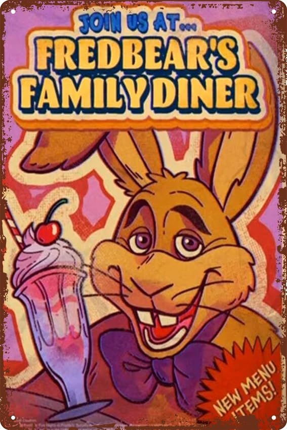 Retro Gaming Pictures - Fnaf-fredbears семейный обеденный пицца 2, постер