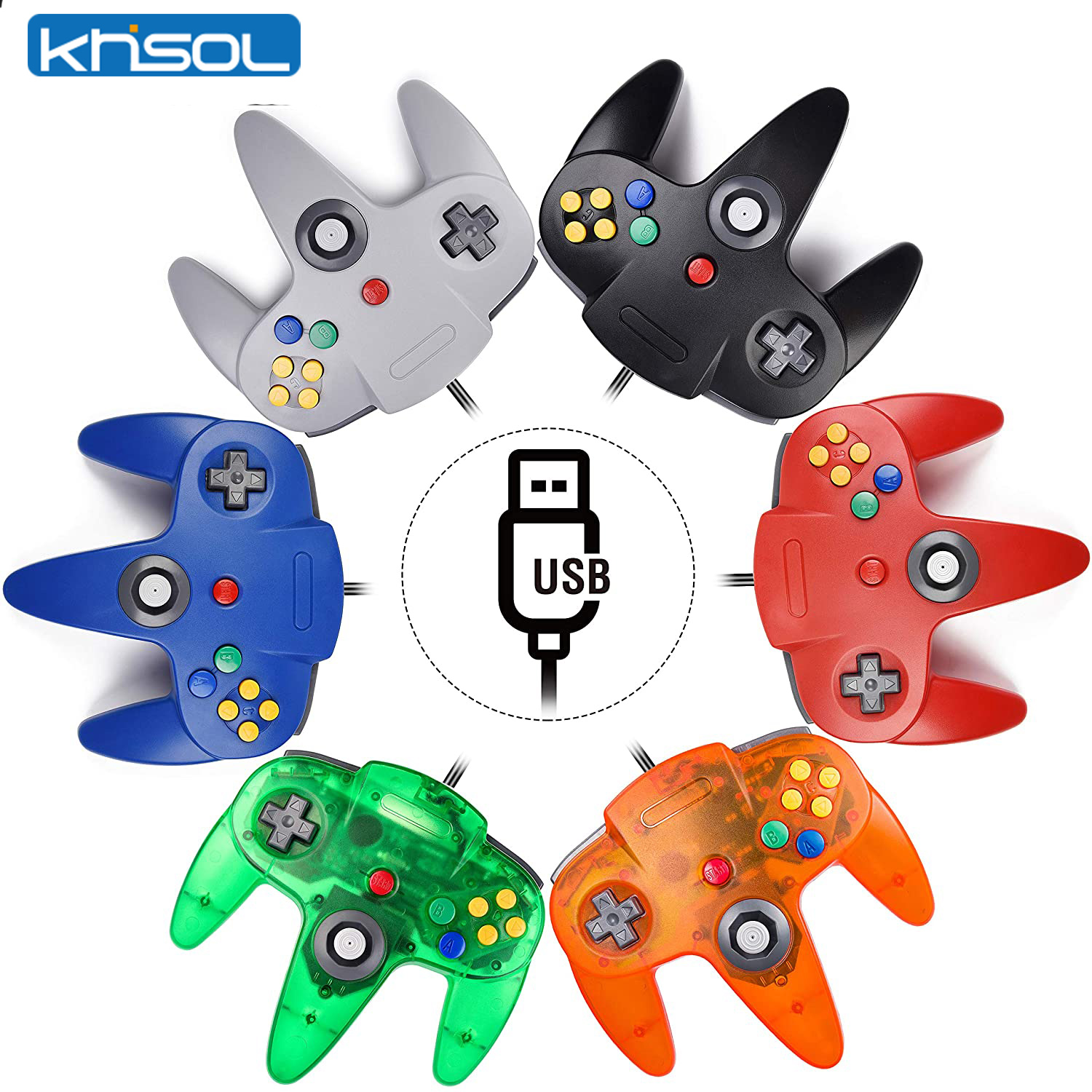 Retro Gaming N64 - Контроллер N64, классический USB-проводной пульт дистанционного