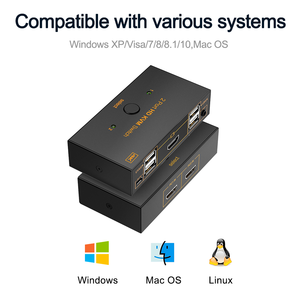 KVM-переключатель USB 2.0, сов – обзор и цена Controller Adapter Usb